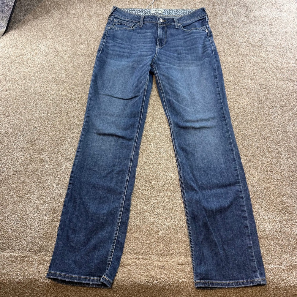 Ariat REAL Arkansas Destiny High Rise Straight Leg Jeans 32R 32 Western Cowboy